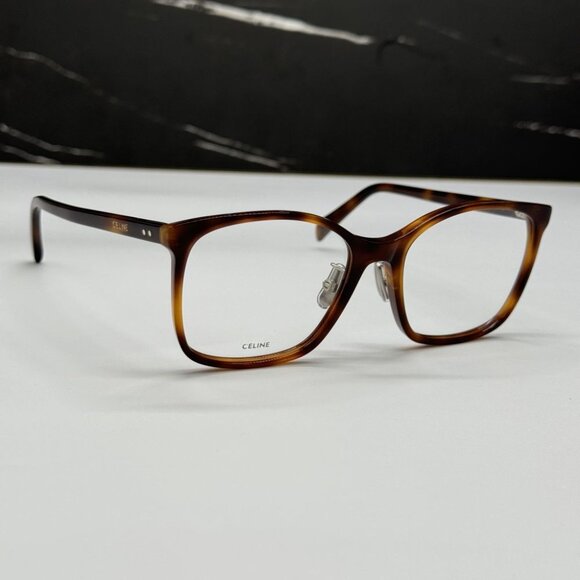 NEW CL50027J 056 CELINE EYEGLASSES LIGHT HAVANA UNISEX EYEWEAR CELINE CL 50027J - Picture 4 of 10
